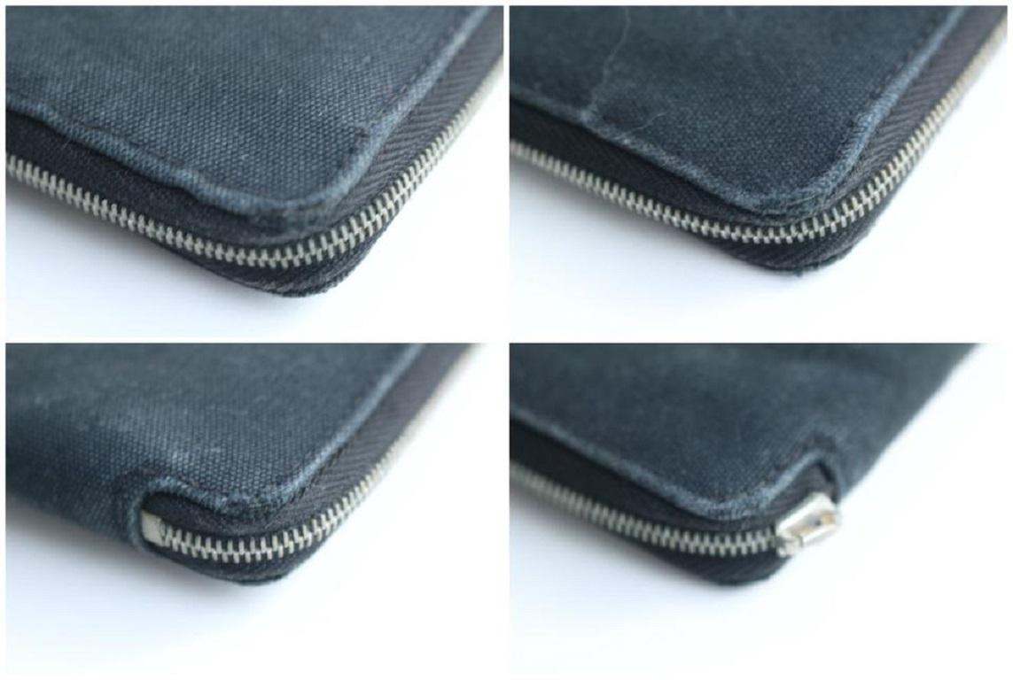 Black Hermès Navy Zippy Organizer Extra Large 226911 Wallet