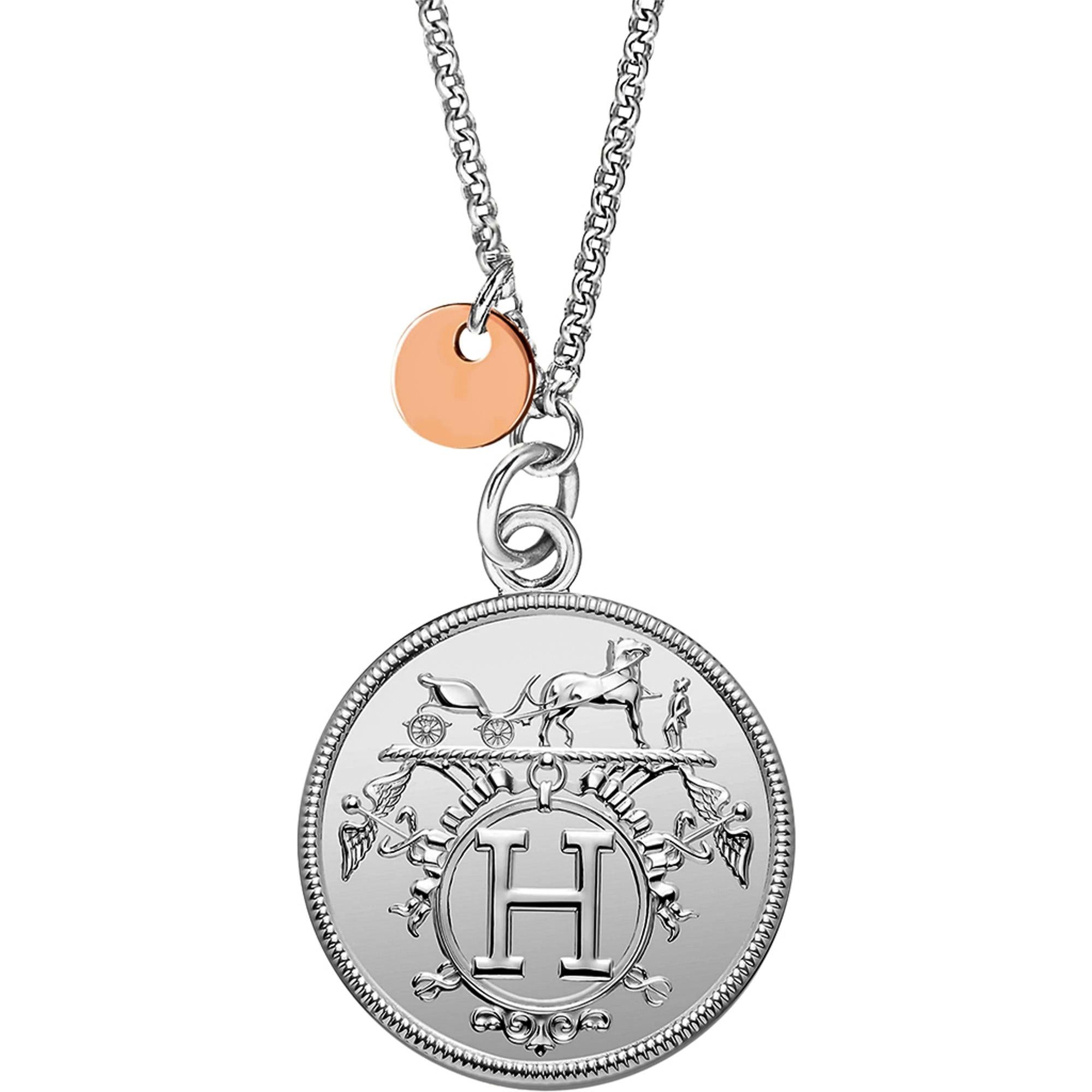 hermes necklace silver
