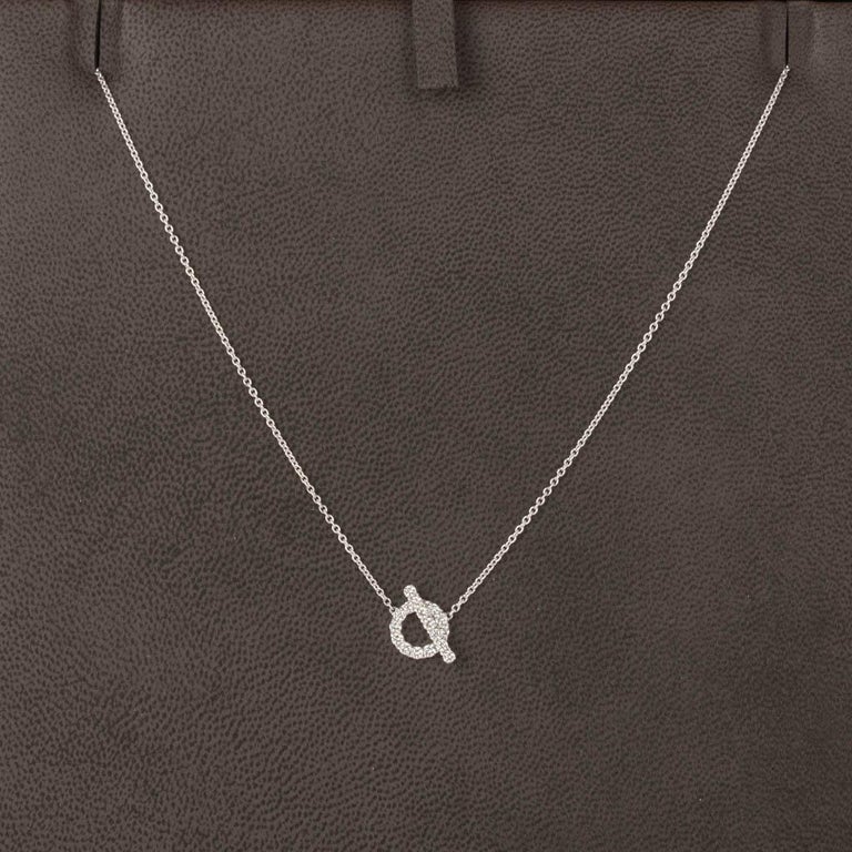 Hermes Necklace Finesse Diamond 18K White Gold New at 1stDibs hermes