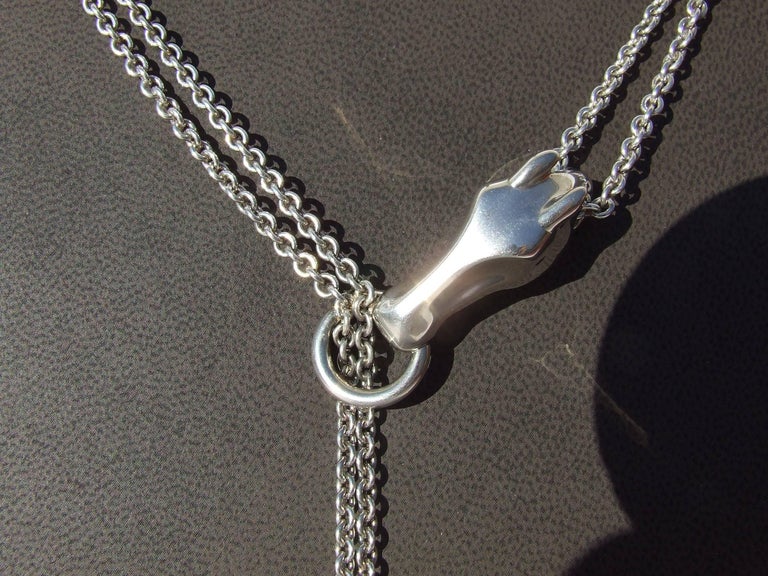 Hermes Necklace Sautoir GALOP Horse Equestrian Silver 925 MM In Box at  1stDibs | hermes galop necklace, hermes horse necklace