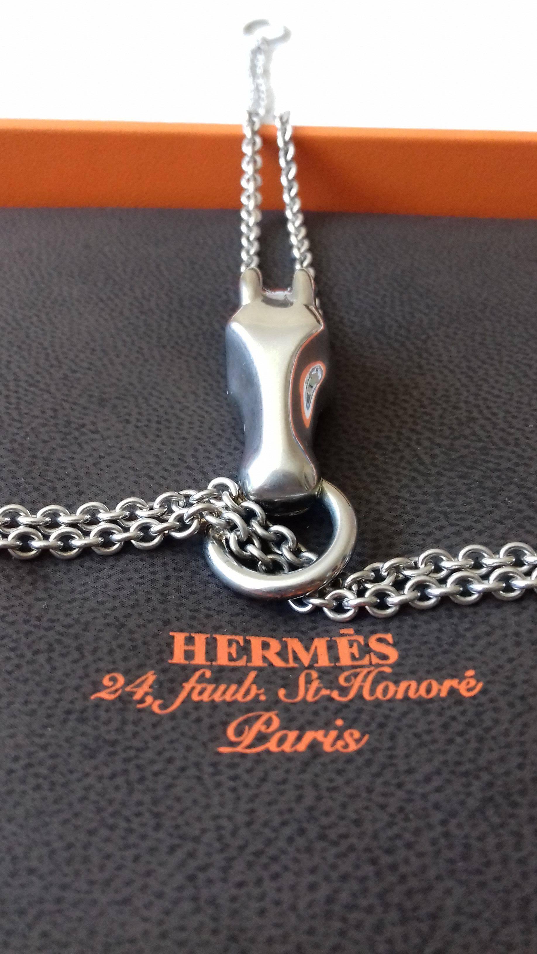 Hermes Necklace Sautoir GALOP Horse Equestrian Silver 925 MM In Box 2