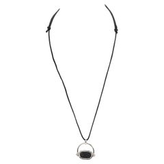 Collana Hermès A. Silver in pelle di serpente