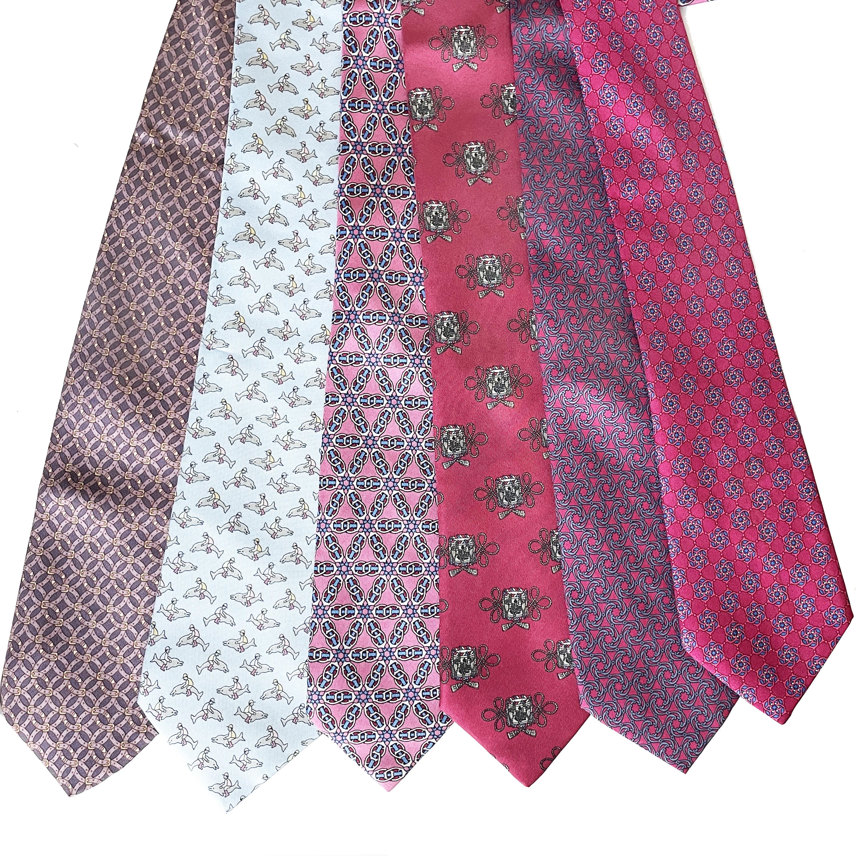 Hermes Necktie Lot of 34 Ties Mens Luxury Silk Rare Vintage Patterns 2