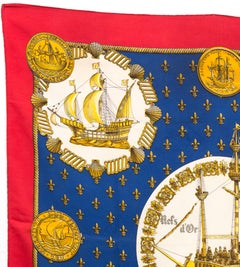 Hermes Nefs d Or by Ledoux Silk Scarf