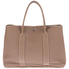 HERMES Negonda Garden Party 36 MM Etoupe sac à main en très bon état !