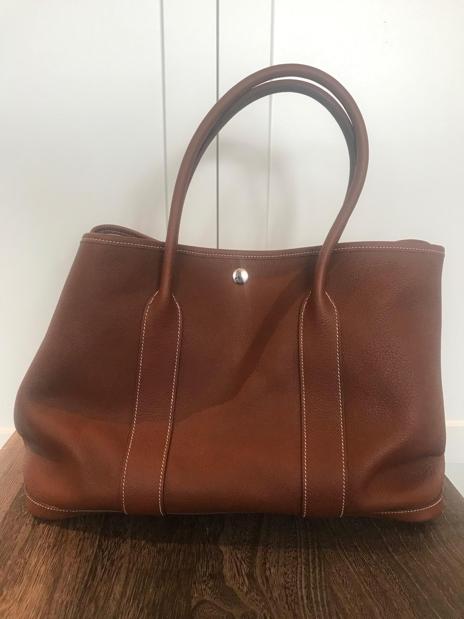 Brown Hermès Negonda Garden Party 36 MM For Sale