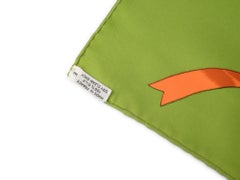 Hermes "Neige d'Antan" Green Scarf
