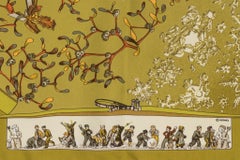 Hermes Neige d'Antan Silk Pouchette Scarf