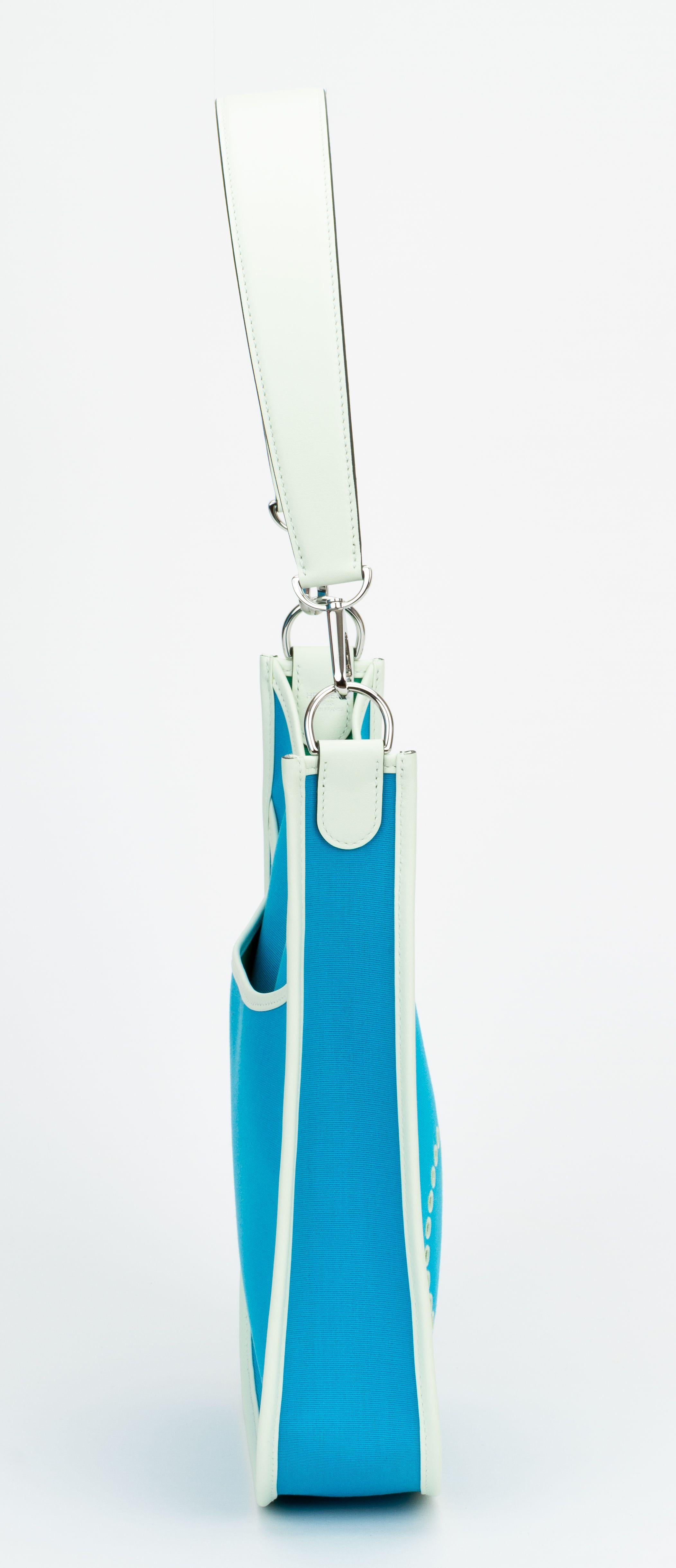 Blu Hermès Neo Evelyne PM Bleu Azteque in vendita