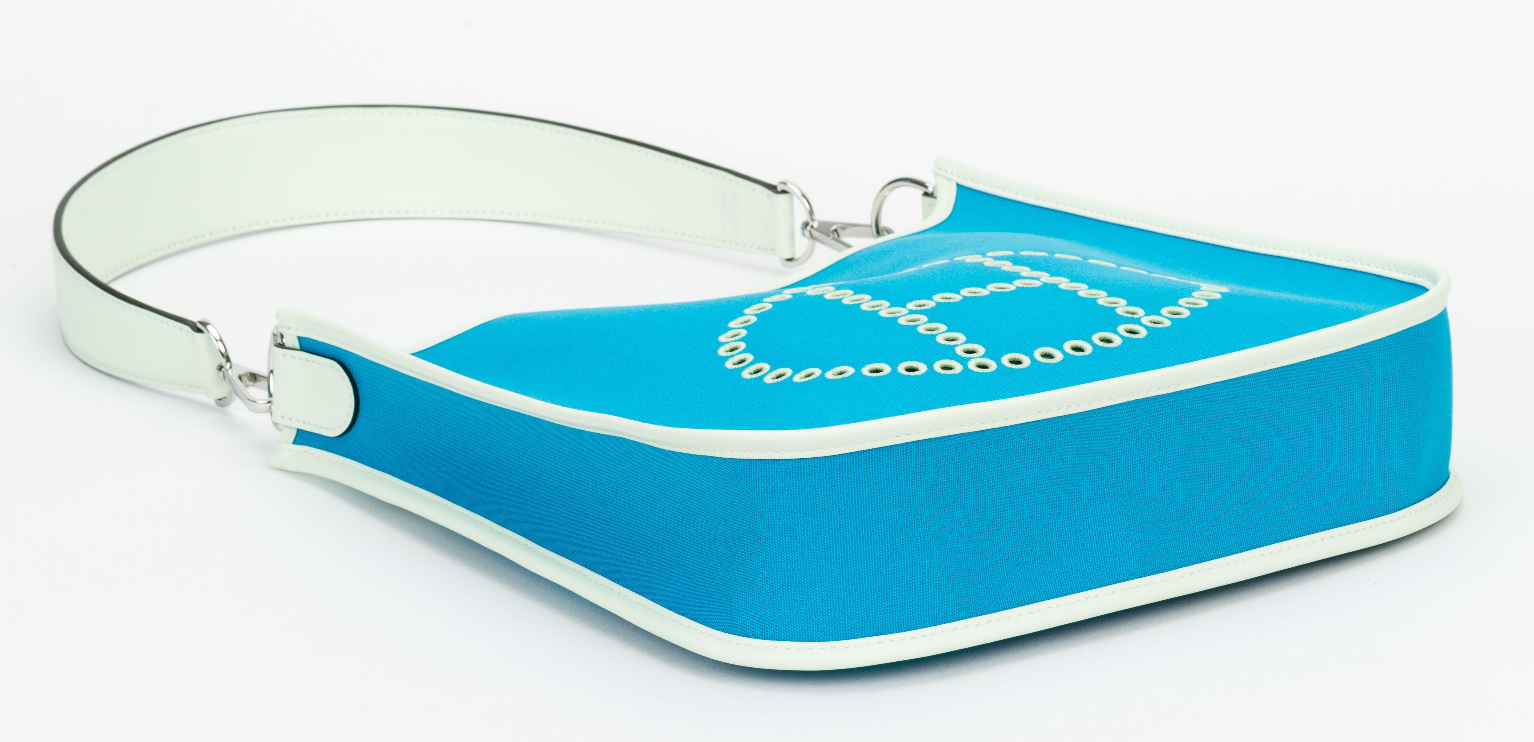 da uomo o donna Hermès Neo Evelyne PM Bleu Azteque in vendita