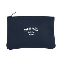 Hermes Neobain Case / Flat Pouch Blue Small New