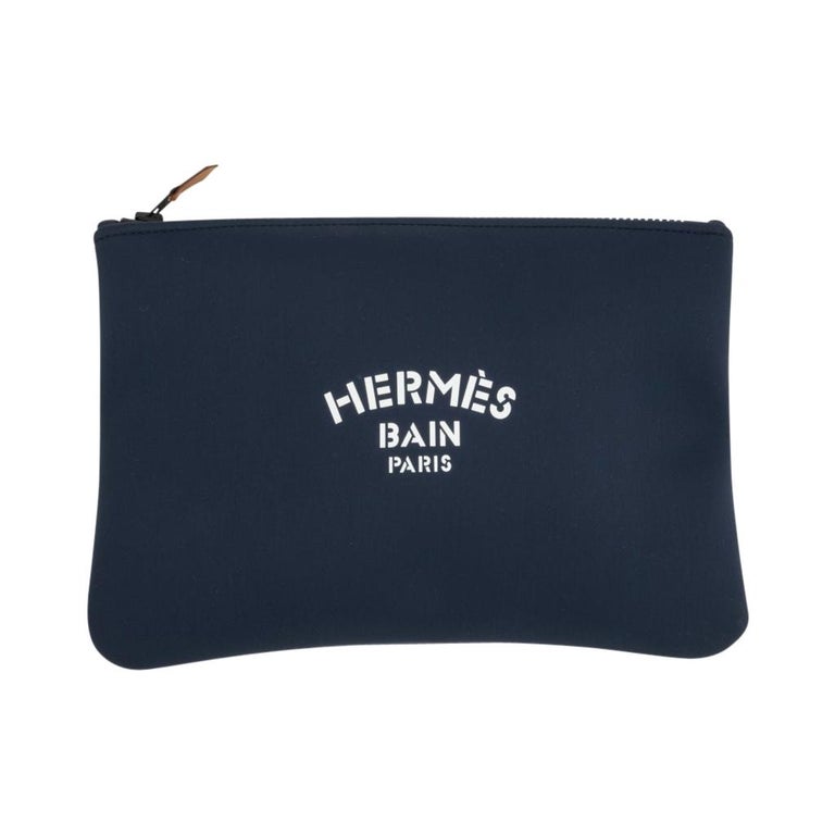 Hermes Neobain Case / Flat Pouch Blue Small New at 1stDibs | neobain ...