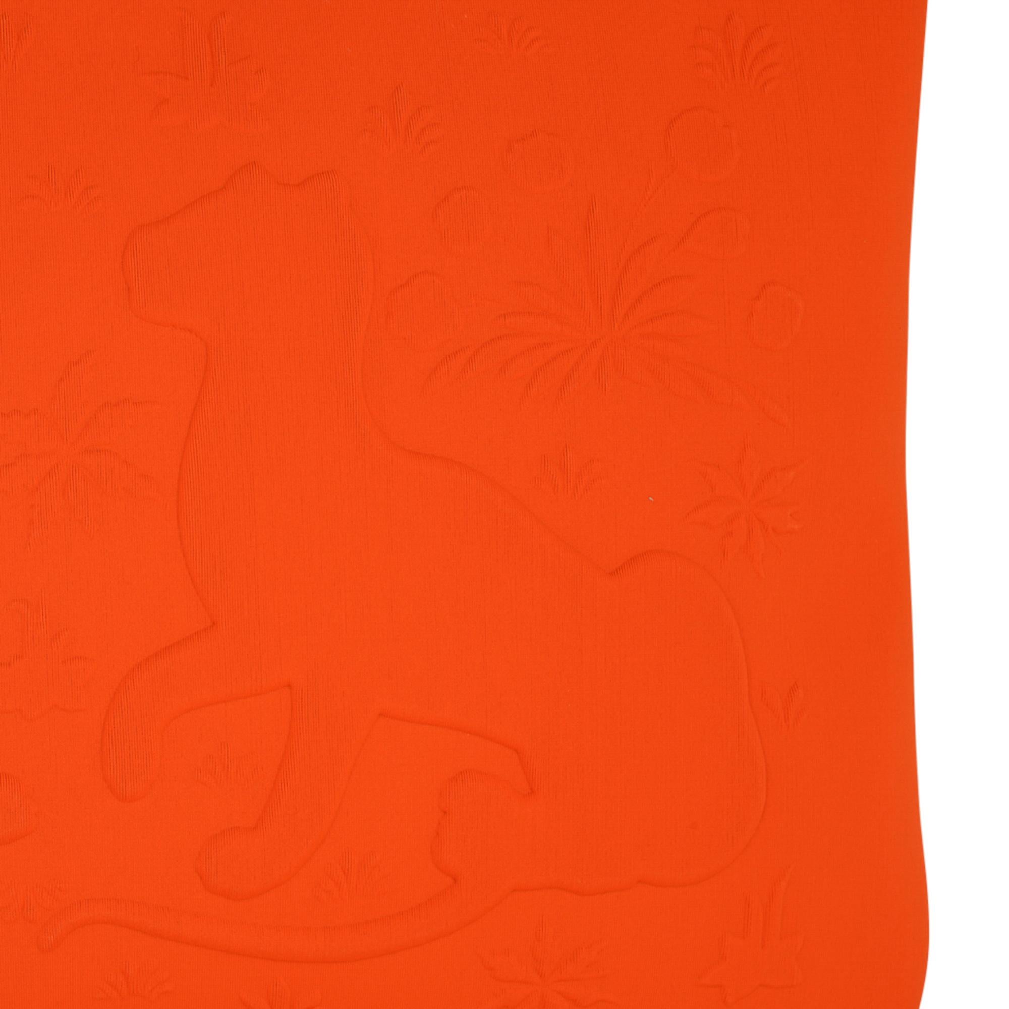 Hermes Neobain Les Leopard Embossed Orange Case  Medium Model For Sale 2
