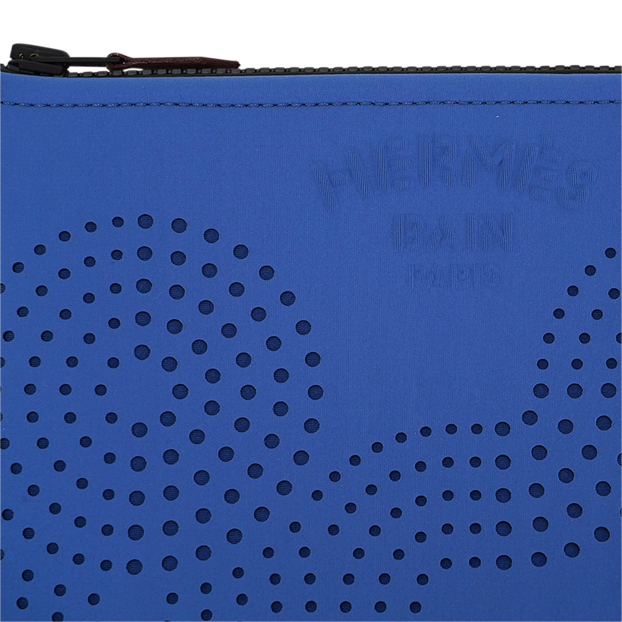 Hermes Neobain Zen au Soleil Blau Nottingham Fall klein Modell Bain für Damen oder Herren im Angebot
