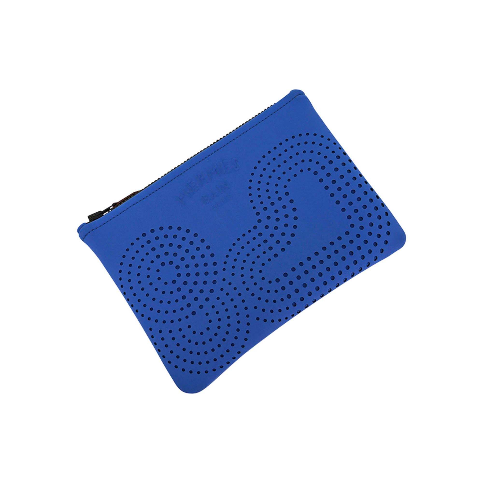 Hermes Neobain Zen au Soleil Blau Nottingham Fall klein Modell Bain im Angebot 1