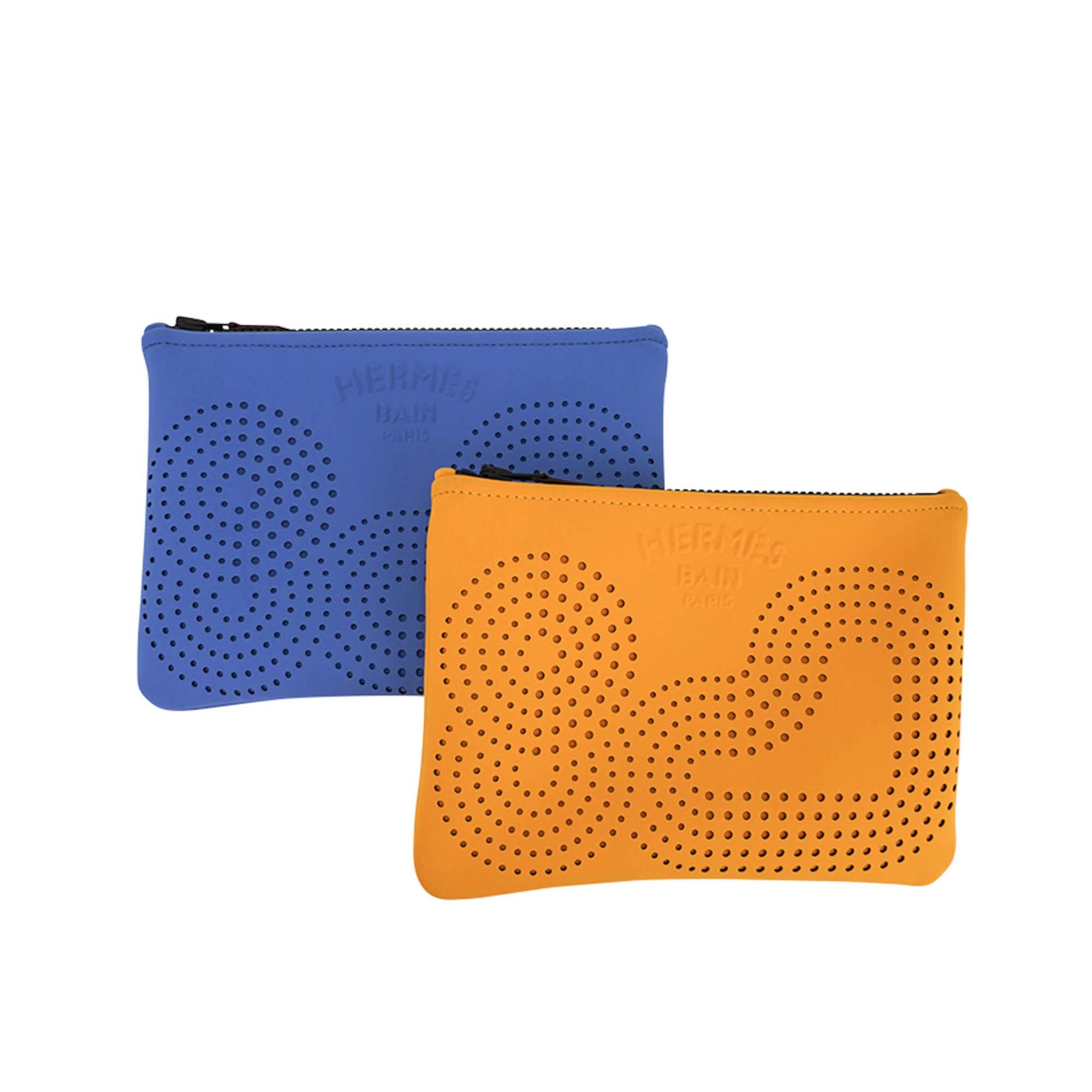 Hermes Neobain Zen au Soleil Blau Nottingham Fall klein Modell Bain im Angebot 4