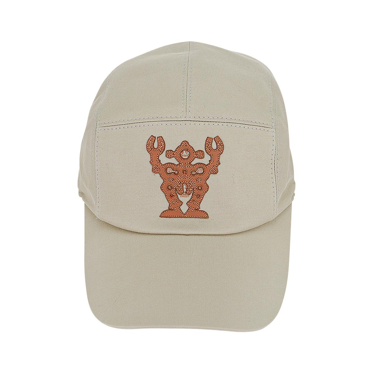 Hermes Nevada Hello Mr Farrier Cap Leather Patch Corde / Gold 59 1