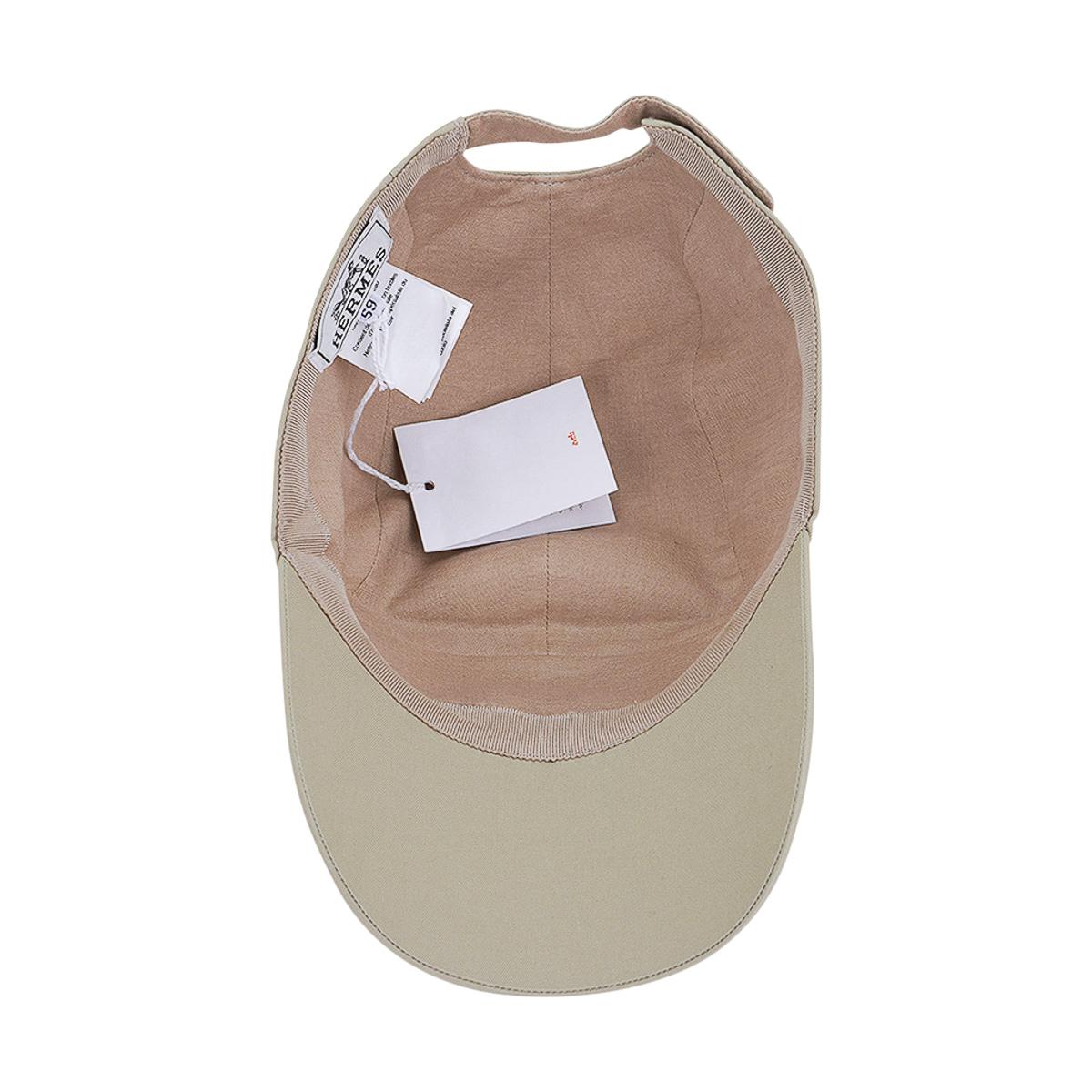Hermes Nevada Hello Mr Farrier Cap Leather Patch Corde / Gold 59 3