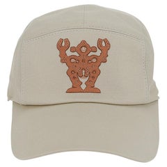 Hermès Nevada Hello Mr Farrier Cap Leder-Patch Corde / Gold 59