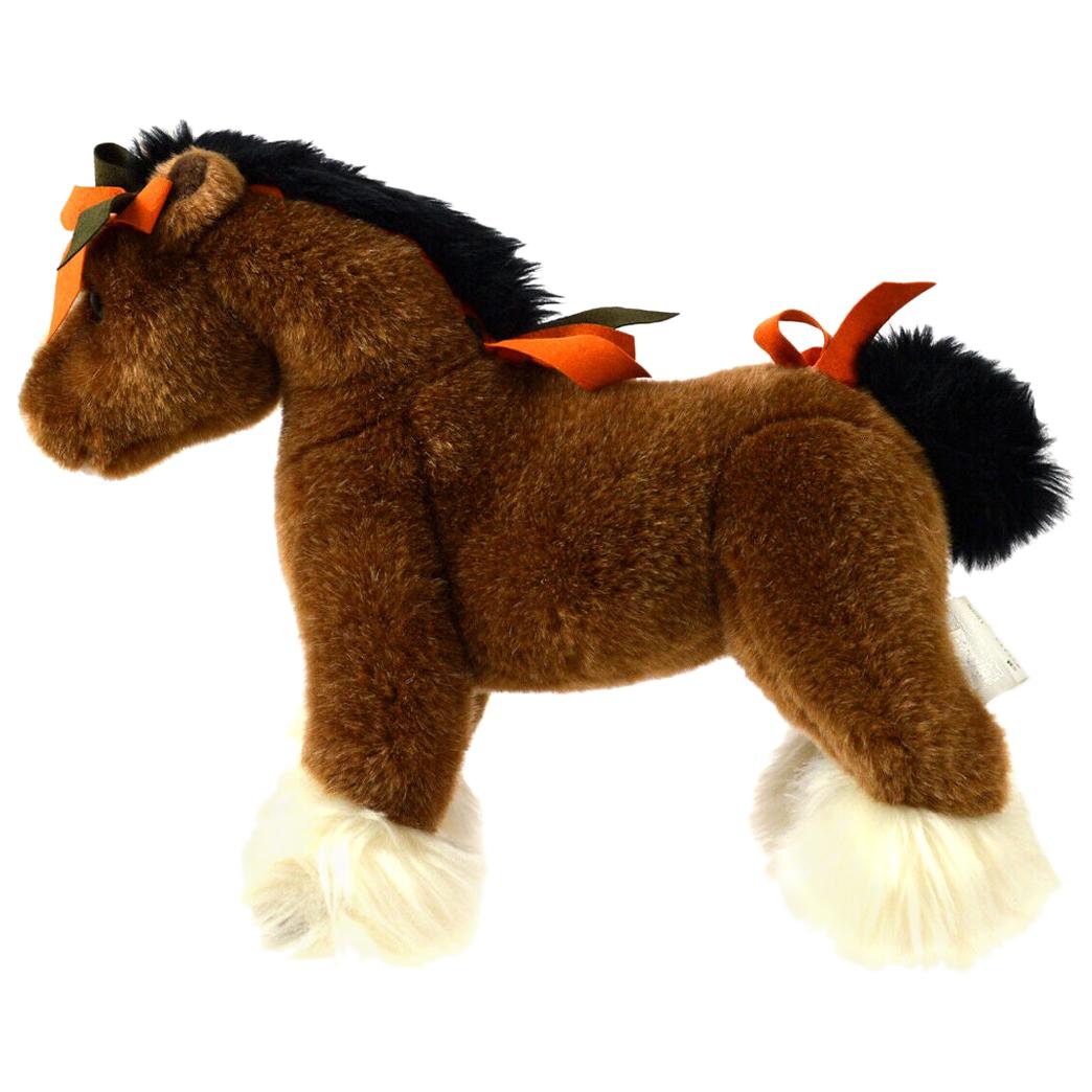 Hermes NEW Acrylic Brown Orange White Horse Children Plush Novelty Toy