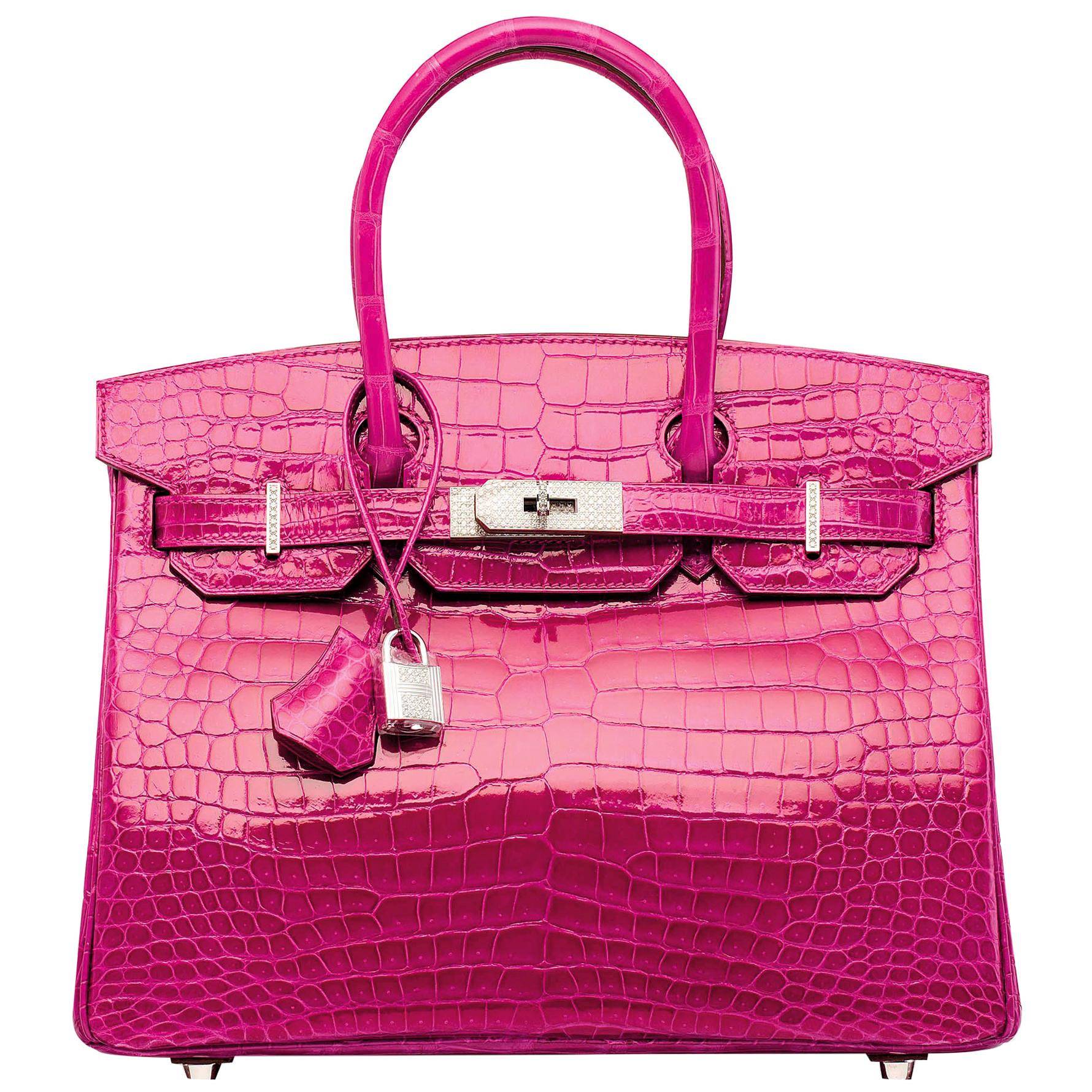 Birkin25 Imported American High gloss Crocodile Skin Three Piece Craft