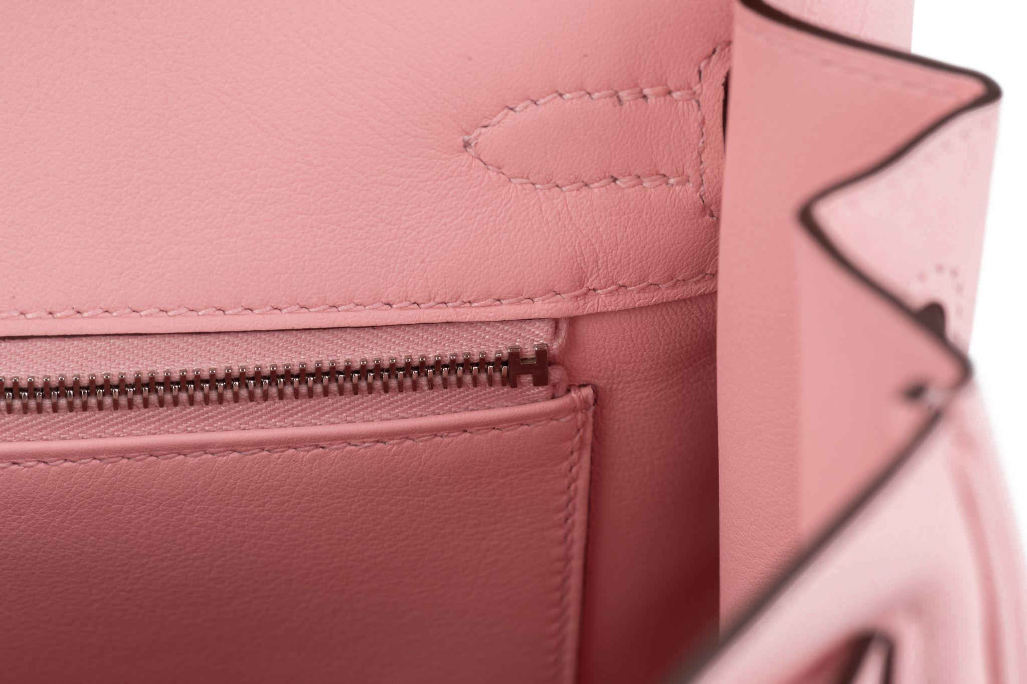 Hermès New Birkin 25 Rose Sakura Swift en vente 6
