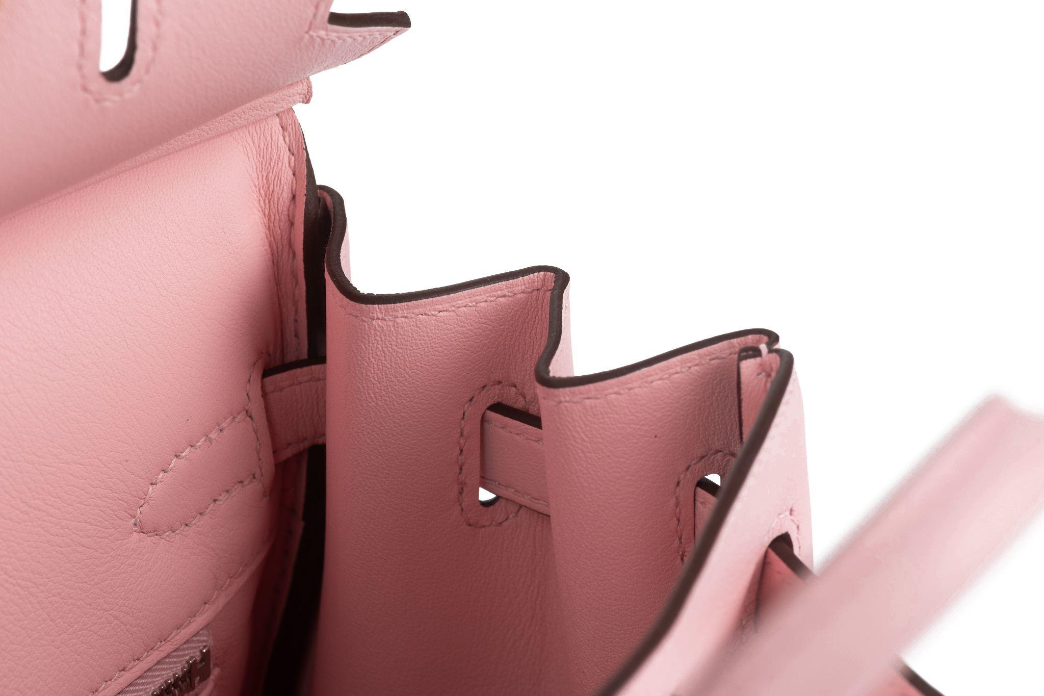 Hermès New Birkin 25 Rose Sakura Swift For Sale 5