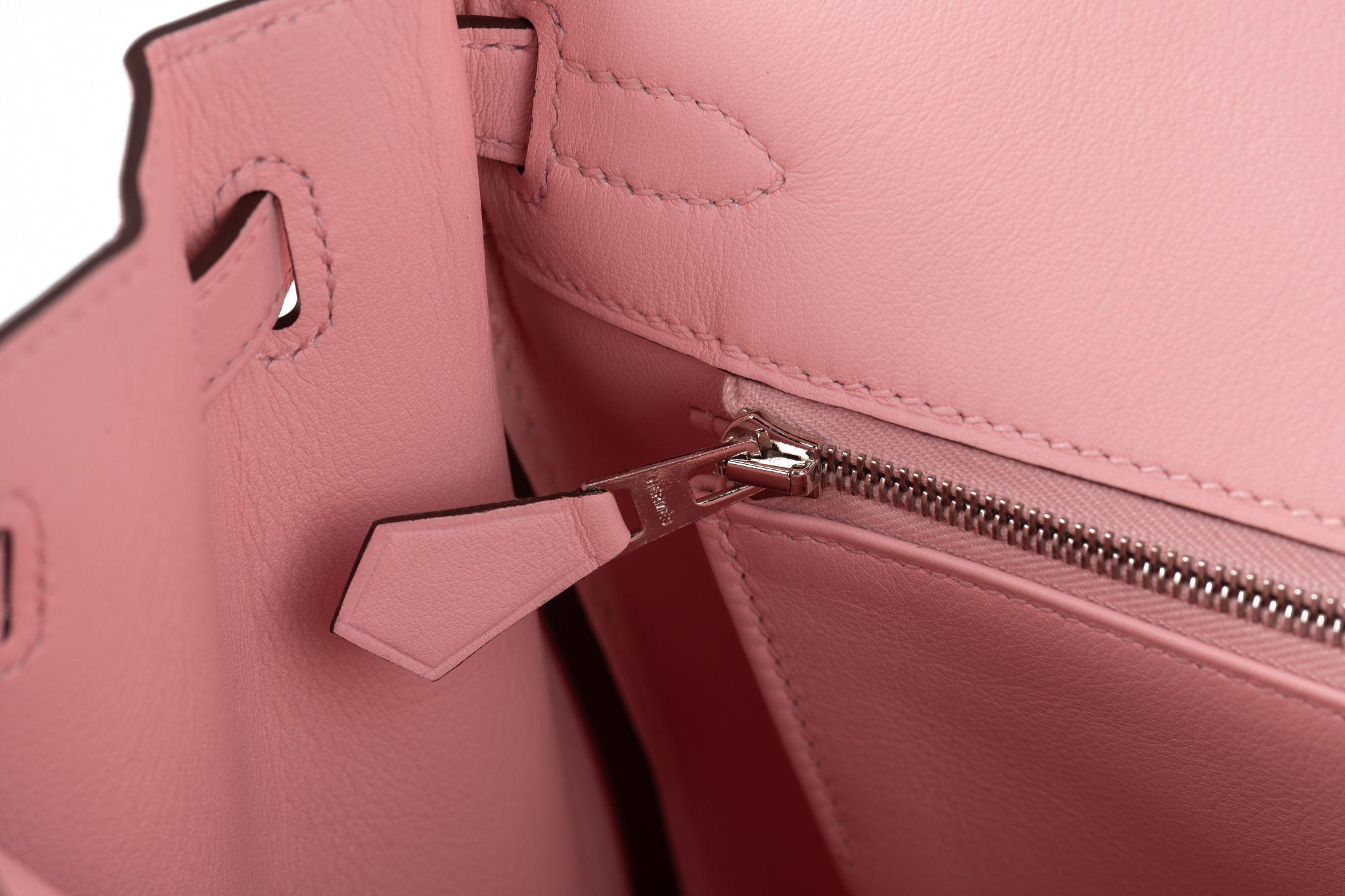 Hermès New Birkin 25 Rose Sakura Swift en vente 10