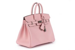 Hermès New Birkin 25 Rose Sakura Swift