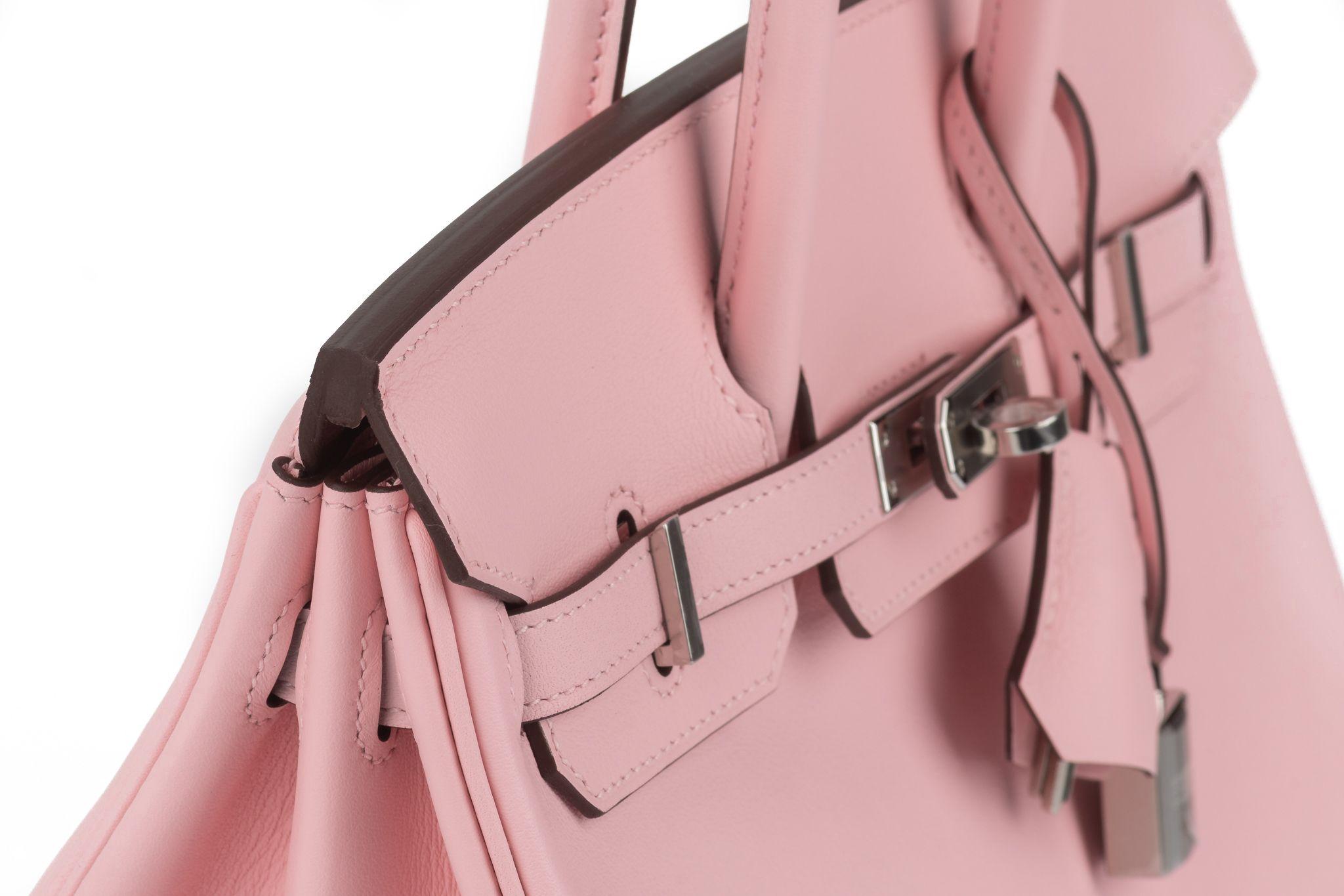 Hermès New Birkin 25 Rose Sakura Swift en vente 2