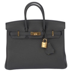 Hermès NEW Birkin 25 Togo Black Gold Hermès NEW Birkin 25 Togo Black Gold