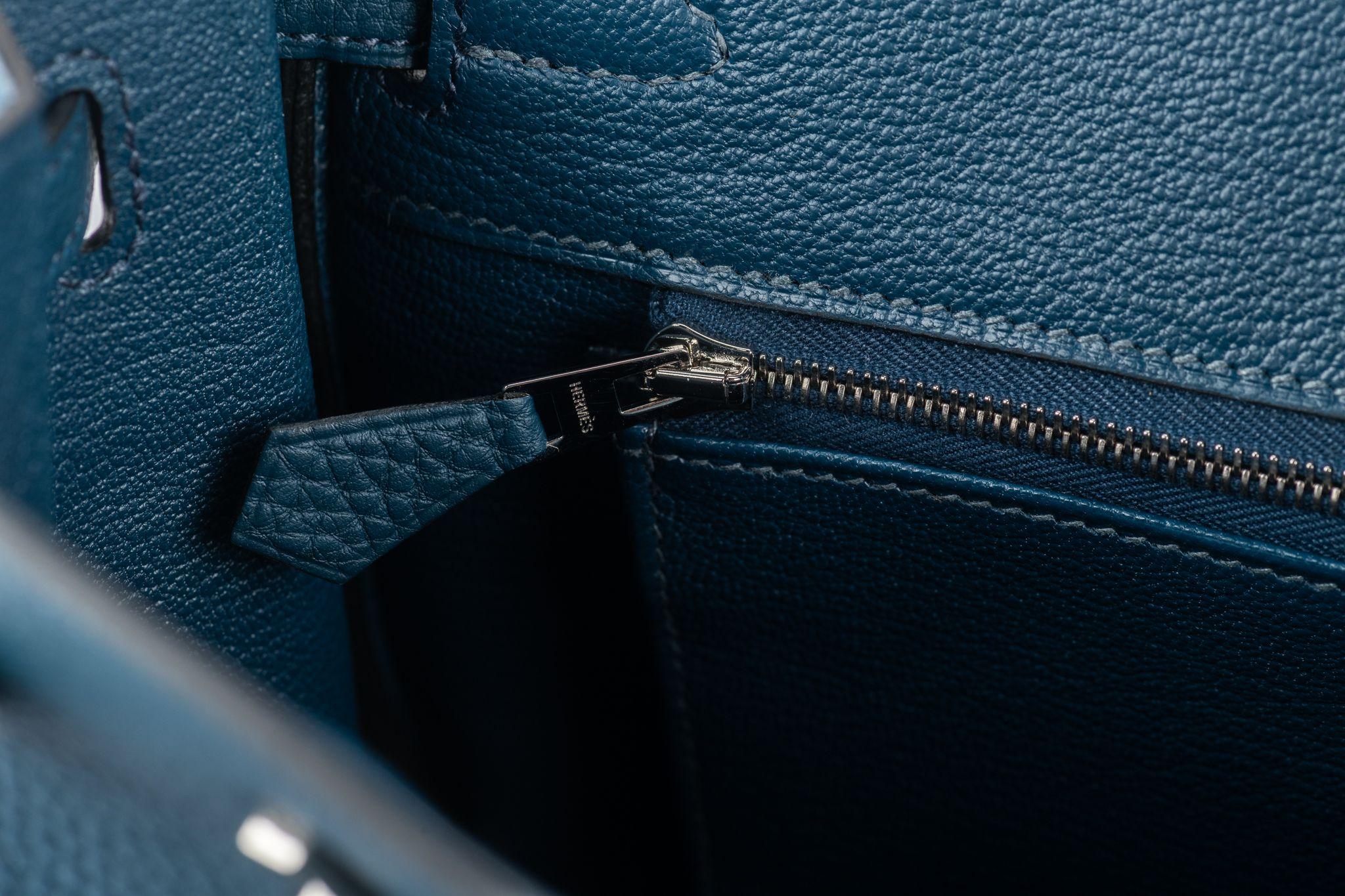 Hermès NEW Birkin 25 Togo Blue De Prusse For Sale 6