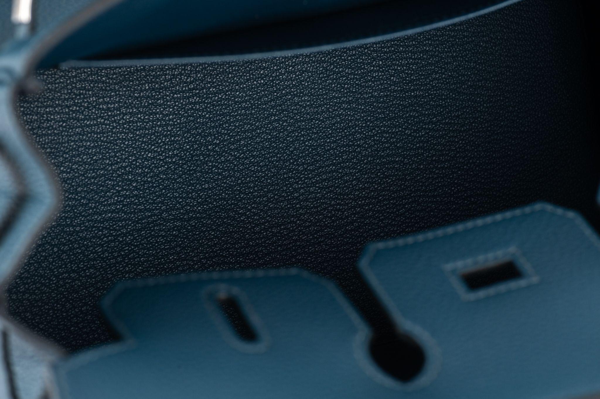 Hermès NEW Birkin 25 Togo Blue De Prusse For Sale 9