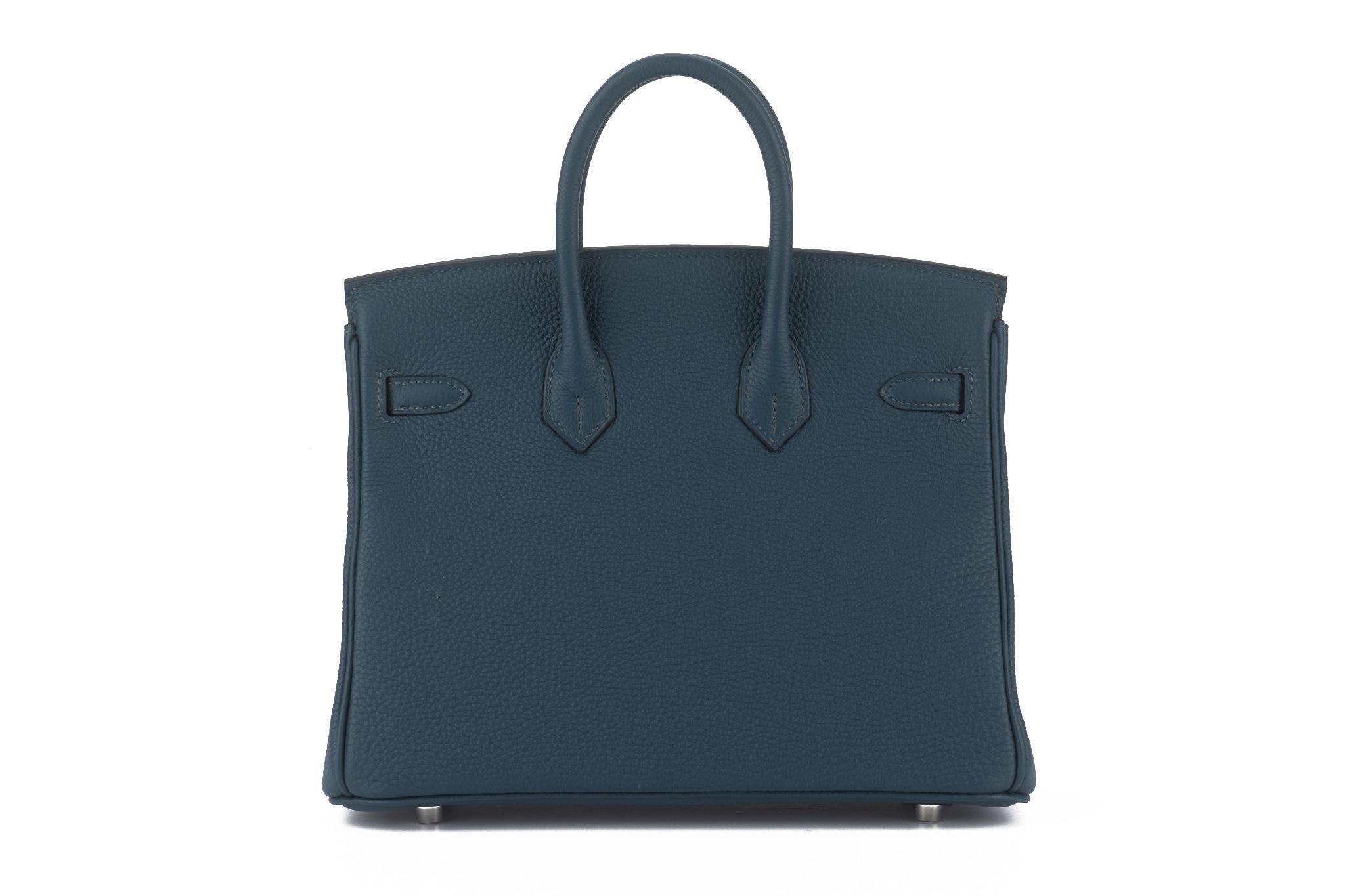 Women's Hermès NEW Birkin 25 Togo Blue De Prusse For Sale