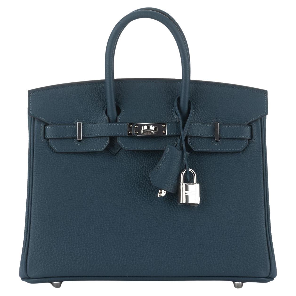 Hermès NEW Birkin 25 Togo Blue De Prusse For Sale