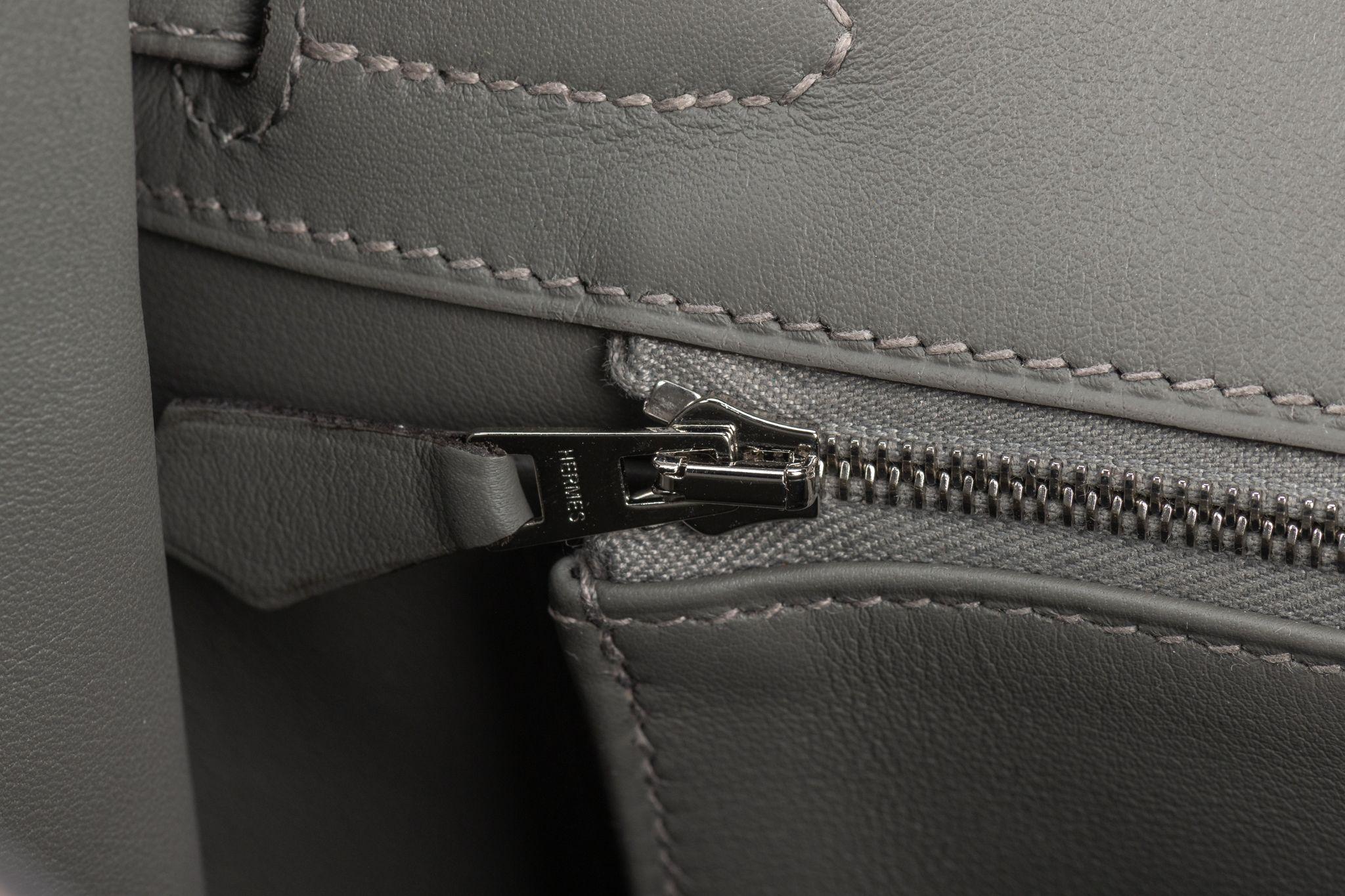 Hermès New Birkin 30 Gris Grizzly en vente 8
