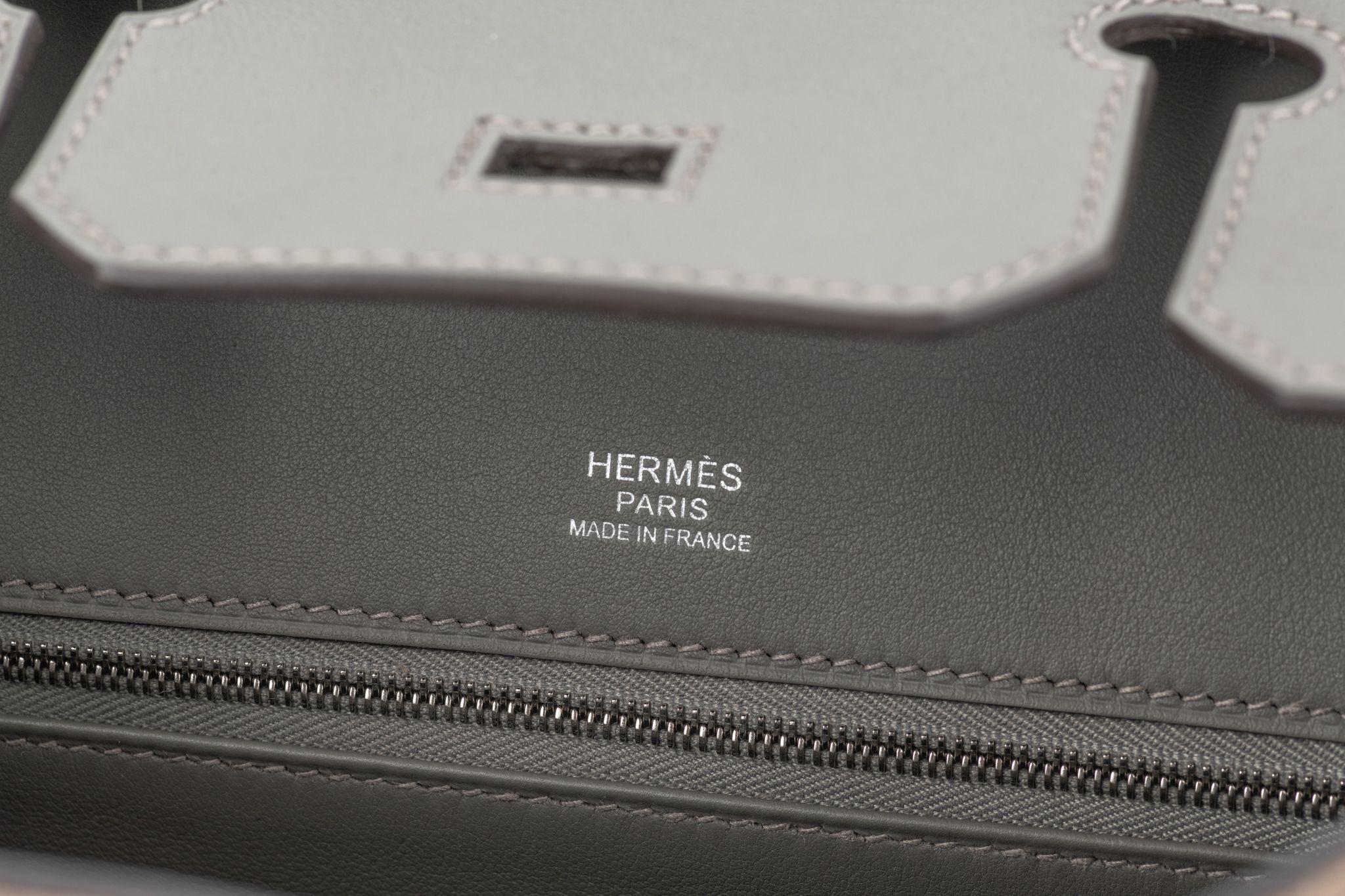 Hermès New Birkin 30 Gris Grizzly en vente 9