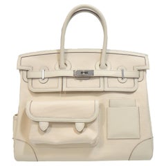 Hermès - Nouveau - Sac à main Birkin 35 Cargo Ecru Toile Goeland Veau Swift 2021