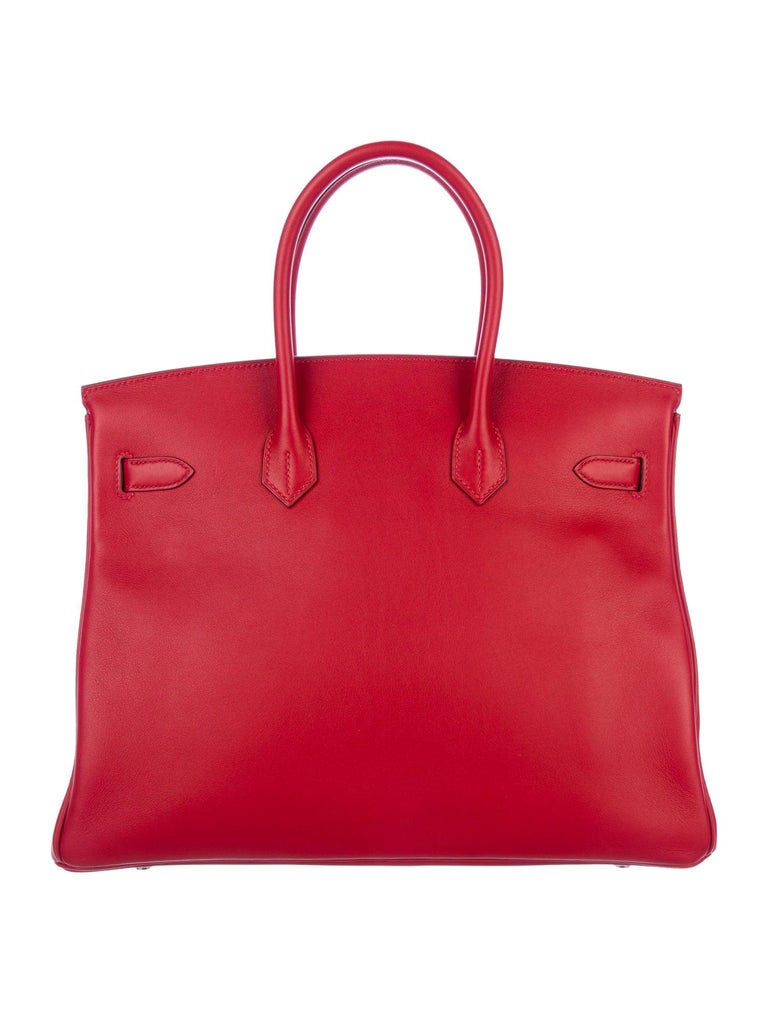 Hermes NEW Birkin 30 Red Checker Leather Top Handle Satchel Tote Bag in ...