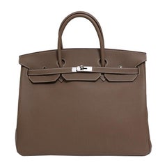 Hermès NEW Birkin 40 Taupe Tan Herren Carryall Travel Top Handle Satchel Tote Bag