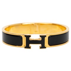 Hermes New Black Clic Clac H Armband