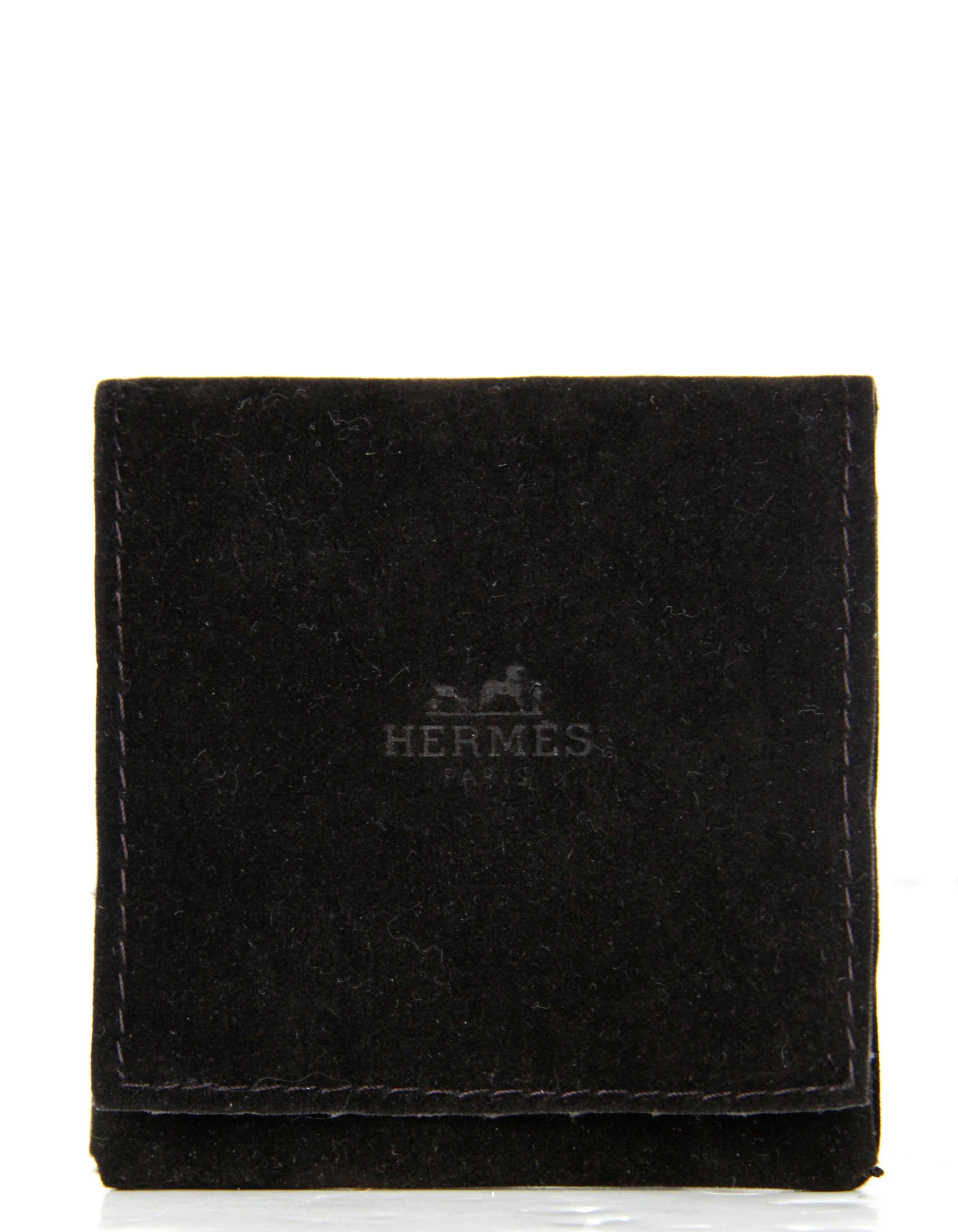 Hermes NUEVO Esmalte negro/Oro rosa Pulsera estrecha con bisagra sz M en venta 2