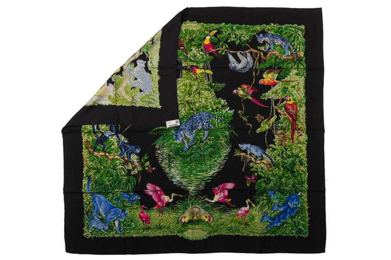 Hermès New Black Equateur Wash Scarf For Sale at 1stDibs