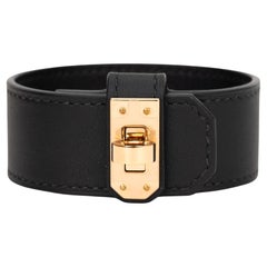 Hermes New Black Kelly Twist Bracelet