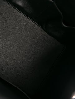 Hermes NEW Black Leather Top Handle Satchel Square Box Shoulder Bag in Box
