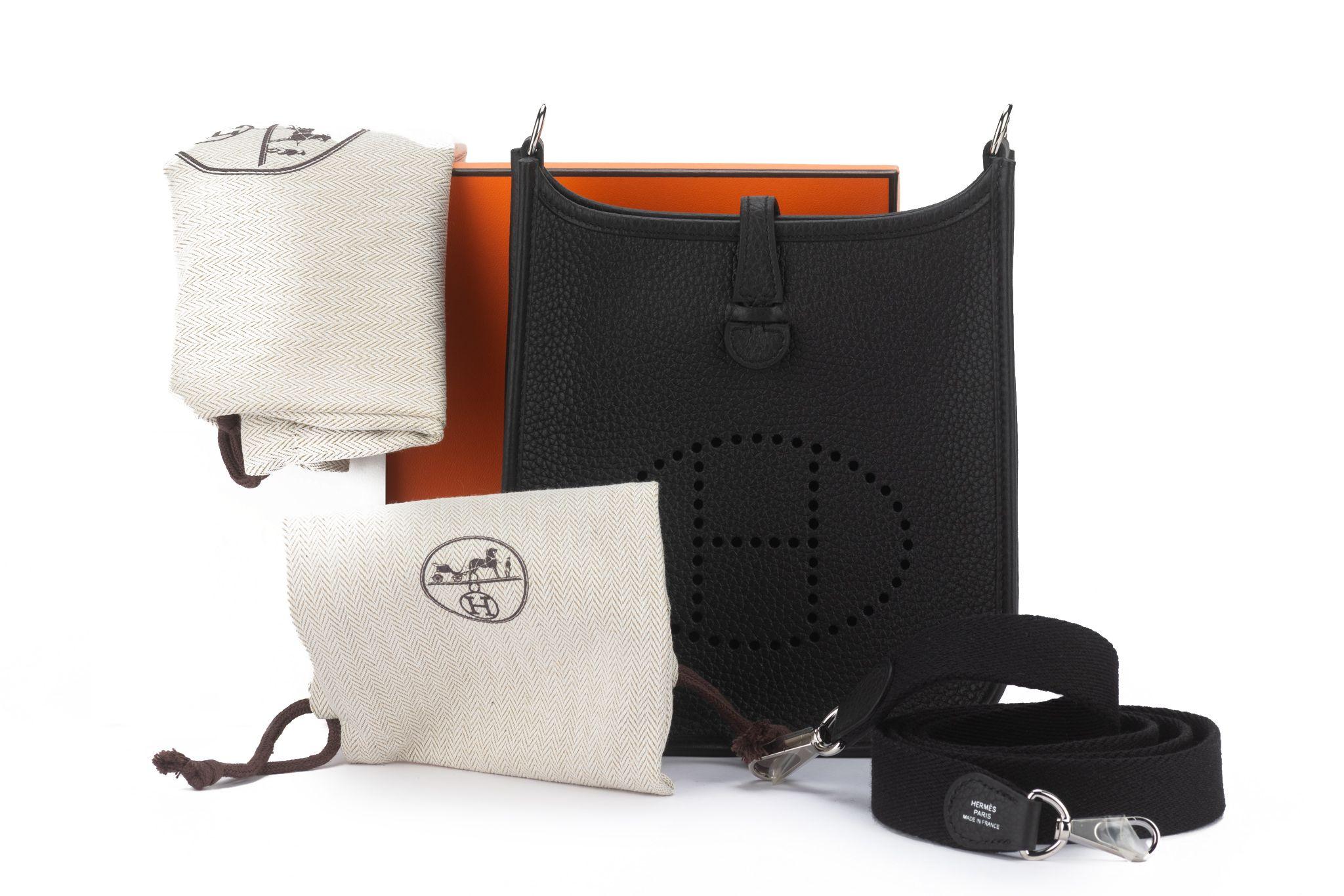 Hermès New Black Mini Evelyne Clemence For Sale 7