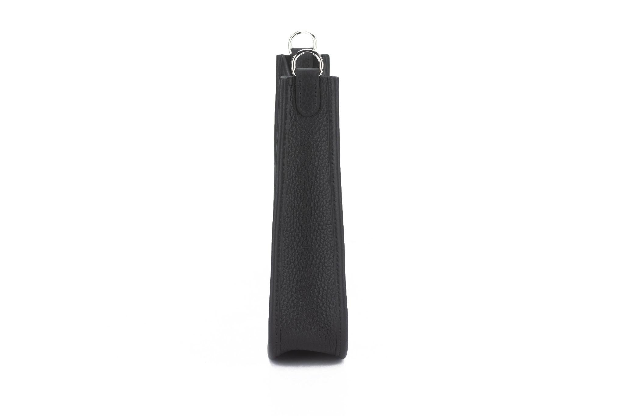 Women's Hermès New Black Mini Evelyne Clemence For Sale