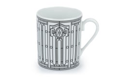 Hermès New Black Porcelain H Deco Mug