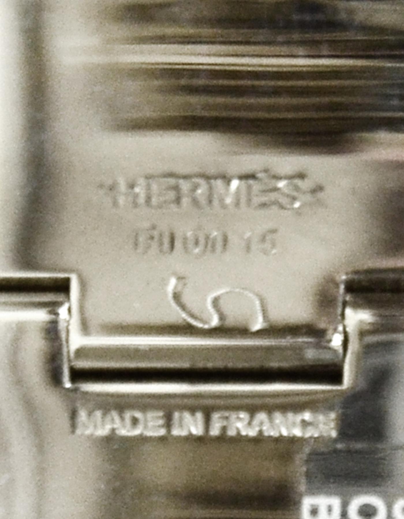 Hermes NEW Bleu Cielo/Palladium Wide Enamel H Clic Clac Bracelet sz PM 1