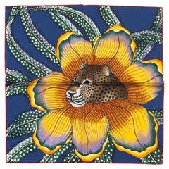 Hermès New Blue "Baobab" Silk Gavroche